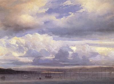 Johann Jakob Ulrich Clouds over the Sea (nn02) France oil painting art